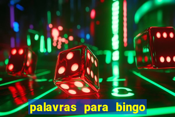 palavras para bingo cha de bebe